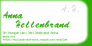anna hellenbrand business card